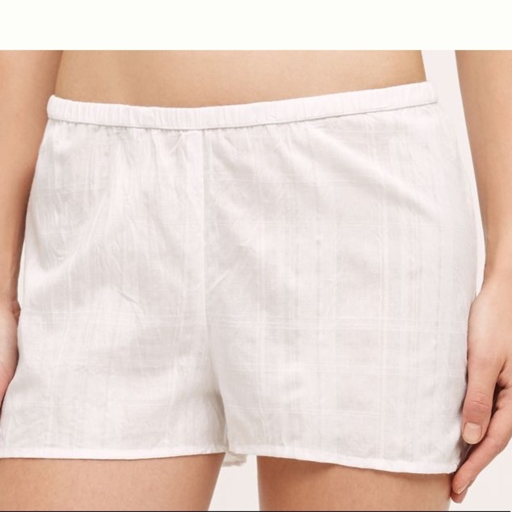 NEW Anthropologie White Shadow Plaid Shorts XS -2